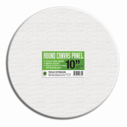 NAM Round Canvas Panel White