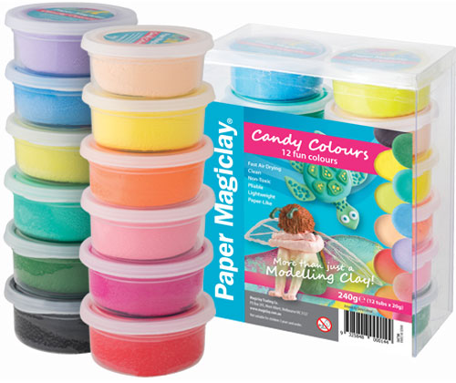 Paper Magiclay 240g Assorted Candy Colours - Magiclay