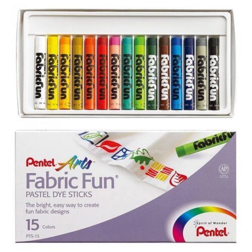 Pentel Fabric Fun Pastel Dye Sticks Pkt 15