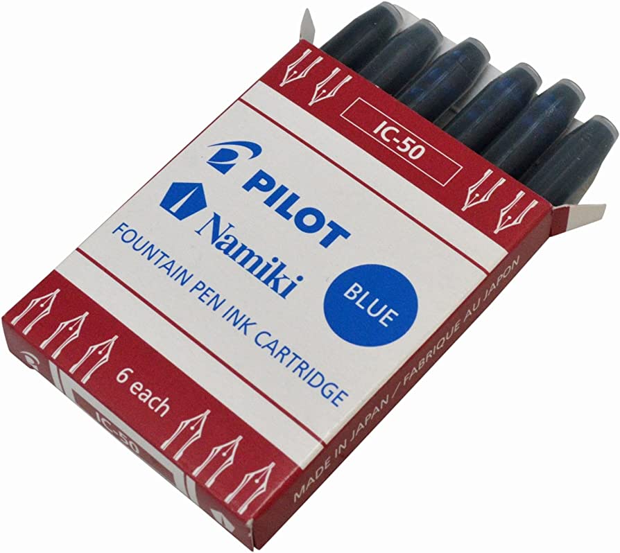 Pilot IC-50-L Blue Fountain Pen Cartridge for Kakuno Pen