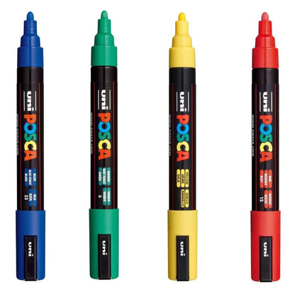 Posca 5M Medium Bullet - Pack of 4 Assorted