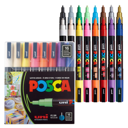 Posca Fine Paint Marker Set of 16 Assorted