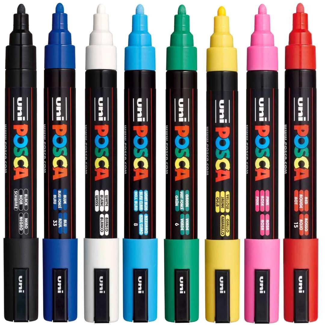 Posca PC-5M Marker Assorted Set of 8