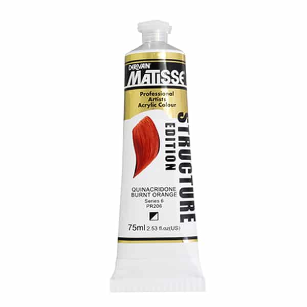 MATISSE STRUCTURE ACRYLIC 75ml S6 QUIN BURNT ORANGE