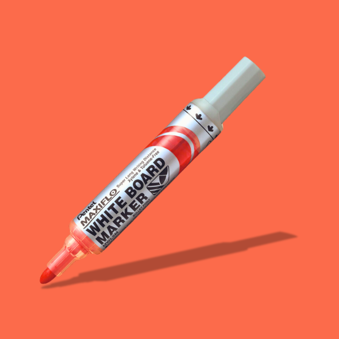 Pentel Maxiflo Whiteboard Marker - Bullet Red