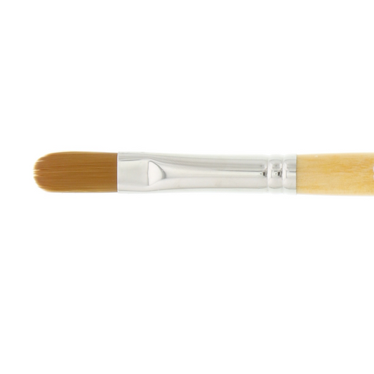 SNAP Brush 9650 Short Handle Gold Taklon Filbert