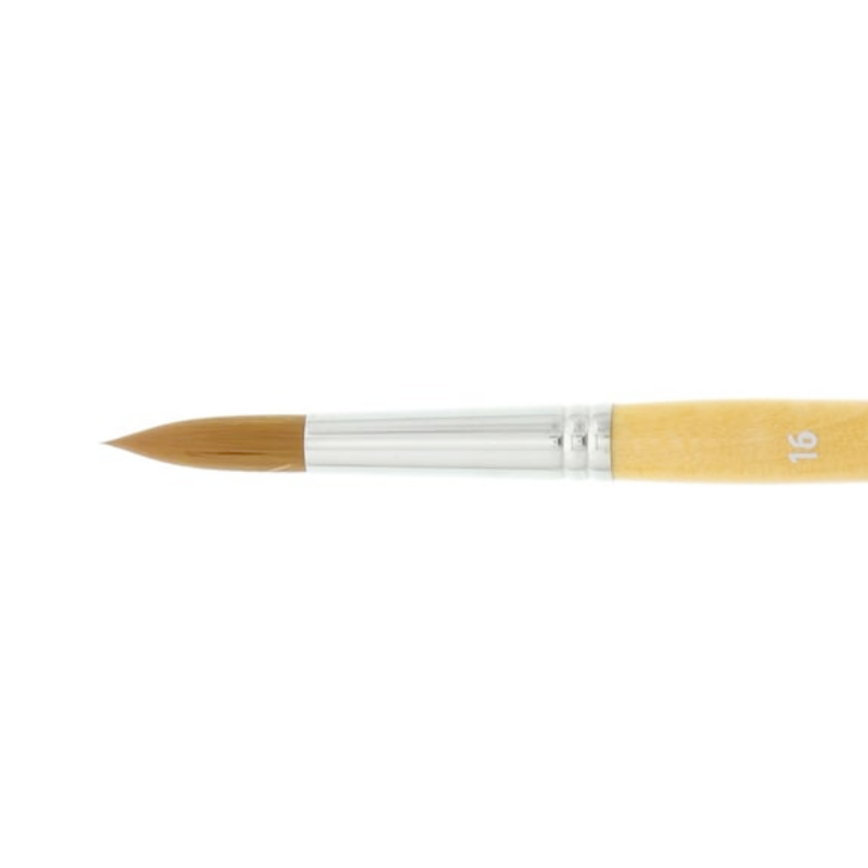 SNAP Brush 9650 Short Handle Gold Taklon Round