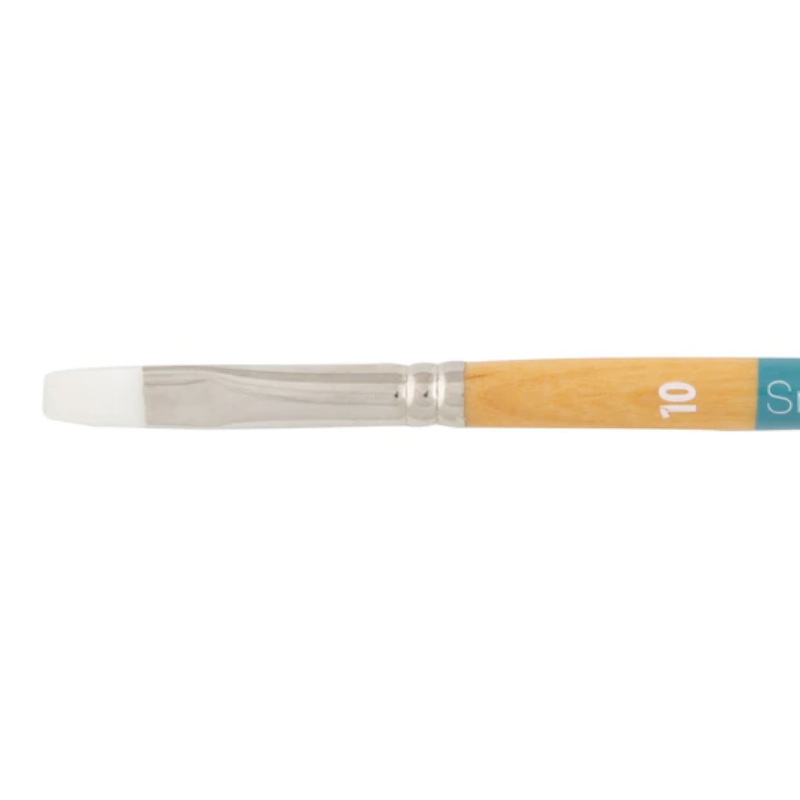 SNAP Brush 9850 Short Handle White Taklon Bright Shader