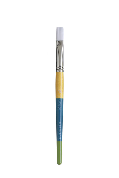 SNAP Brush 9850 Short Handle White Taklon Flat Shader