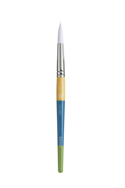 SNAP Brush 9850 Short Handle White Taklon Round