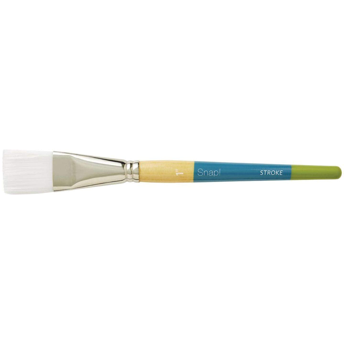 SNAP Brush 9850 Short Handle White Taklon Stroke 1 inch