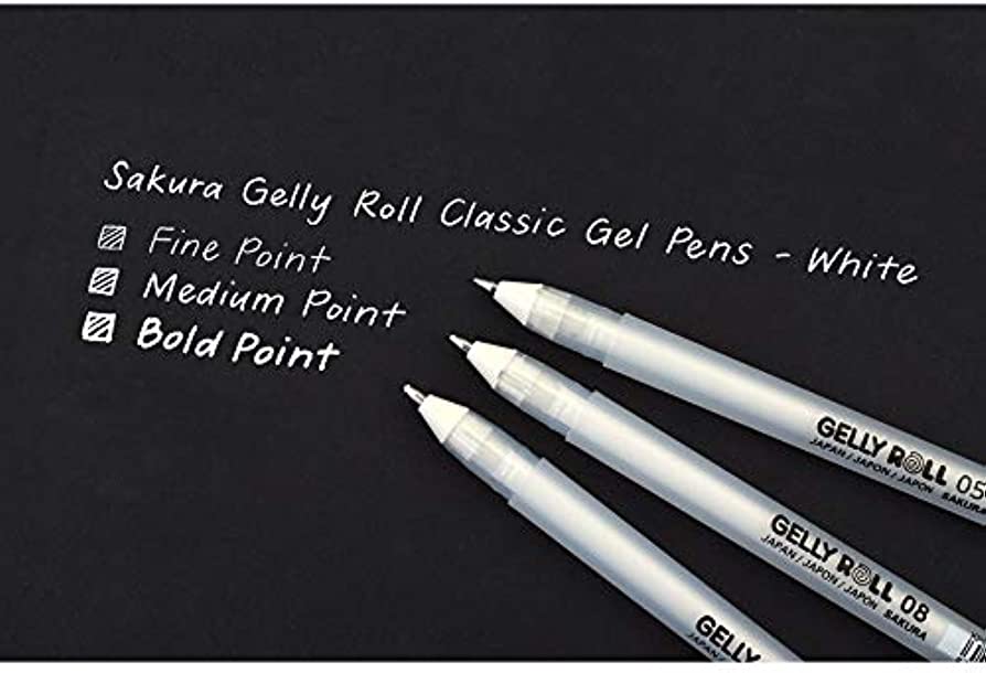 Sakura Gelly Roll Medium Point WHITE