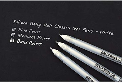 Sakura Gelly Roll Medium Point WHITE