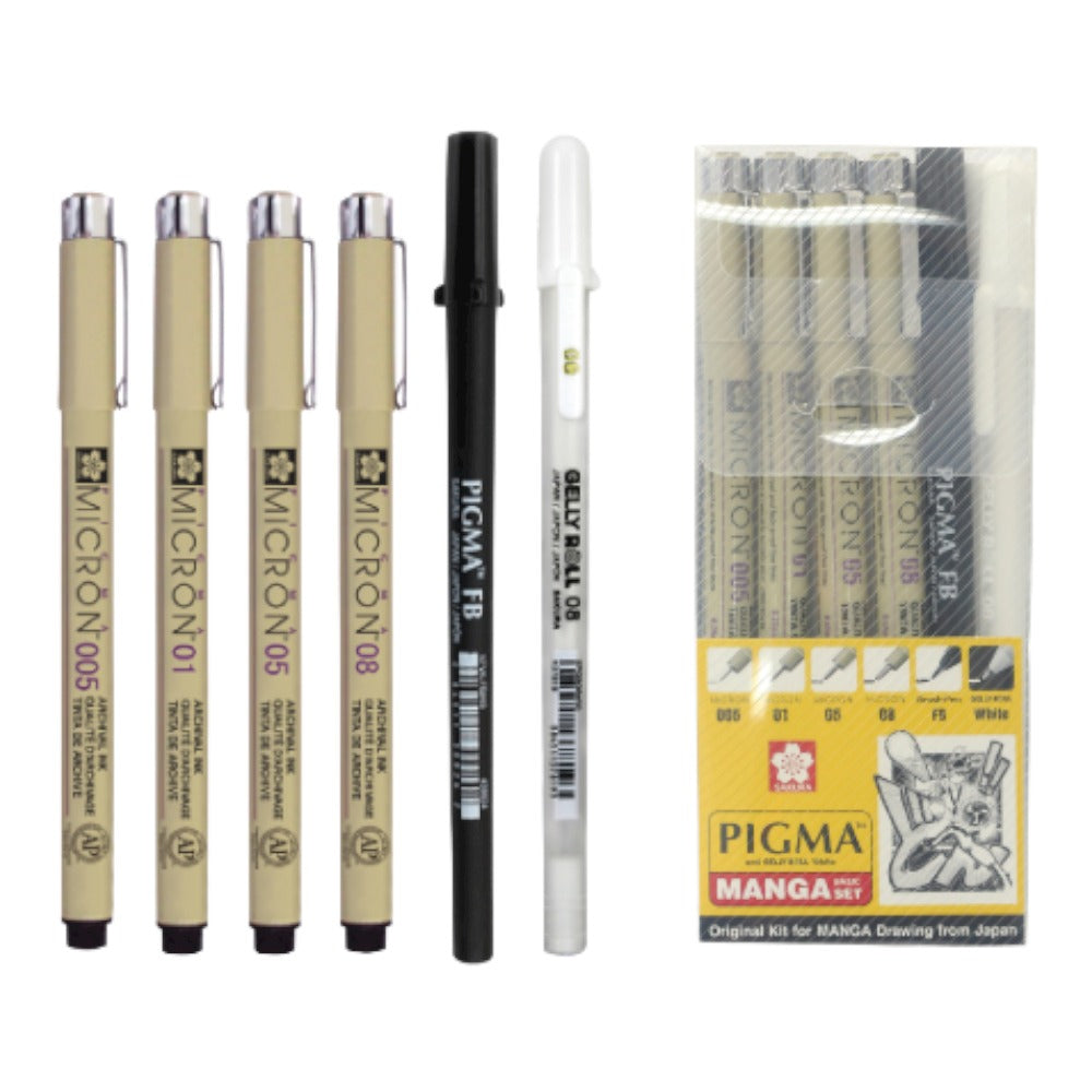 Sakura Pigma Manga Basic 6 Pen Set