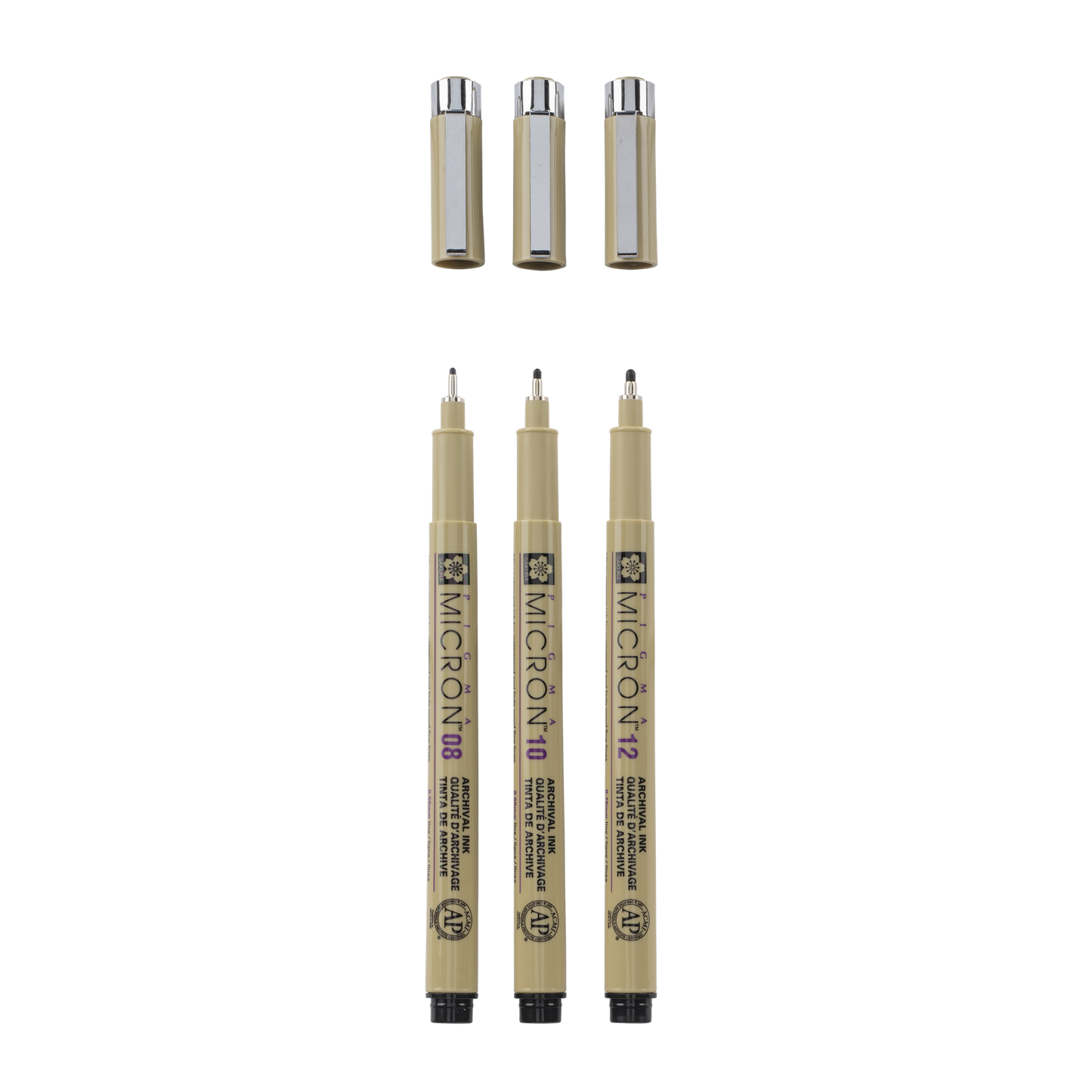 Sakura Pigma Micron Pen 3pc Black 08 10 12