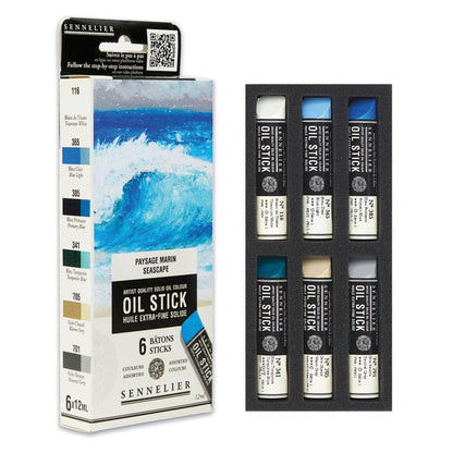 Sennelier Set of 6 Mini Artist Oil Sticks Seascape