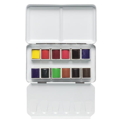 Sennelier Watercolour Travel Box of 12 Half Pans