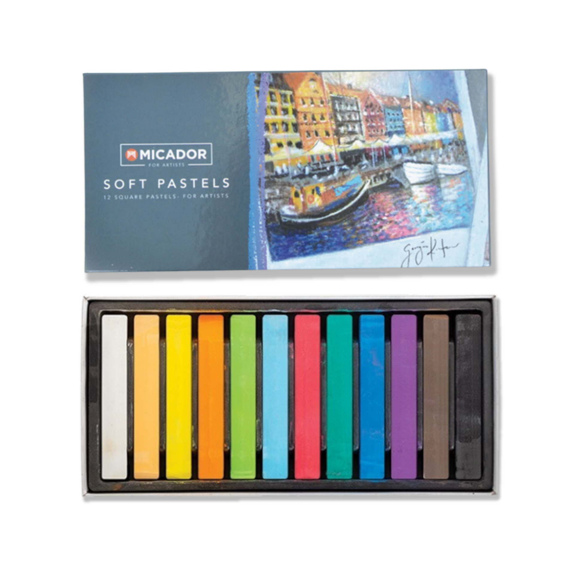 Micador for Artists Soft Pastels Assorted Colours Set of 12