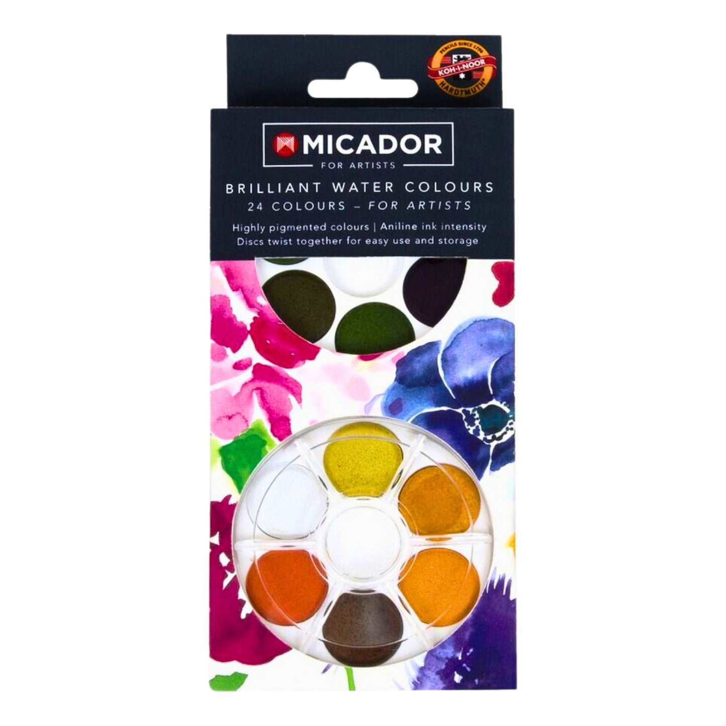 Micador for Artists Brilliant Watercolour Disc Set Set of 24