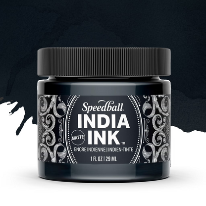 Speedball India Ink 29ml Black Velvet