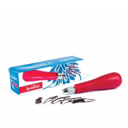 Speedball Lino Cutter Set of 5 with Handle - Speedball