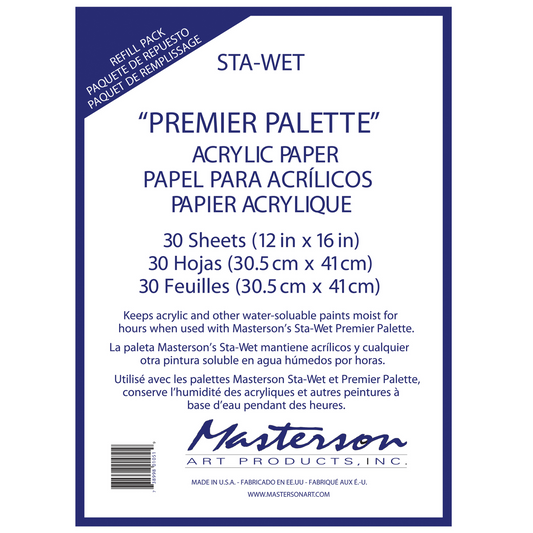 Sta-Wet Premier Acrylic Paper Refill No.105 Pkt 30 - Art Shed Brisbane