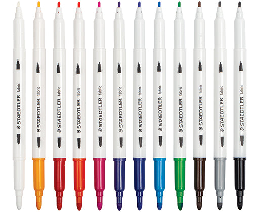 Staedtler Double-ended Fabric Pens 12pc