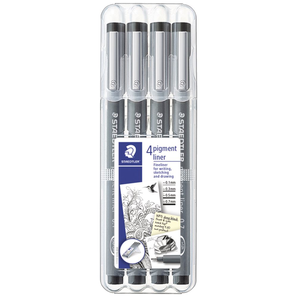 Staedtler Pigment Liner Wallet of 4