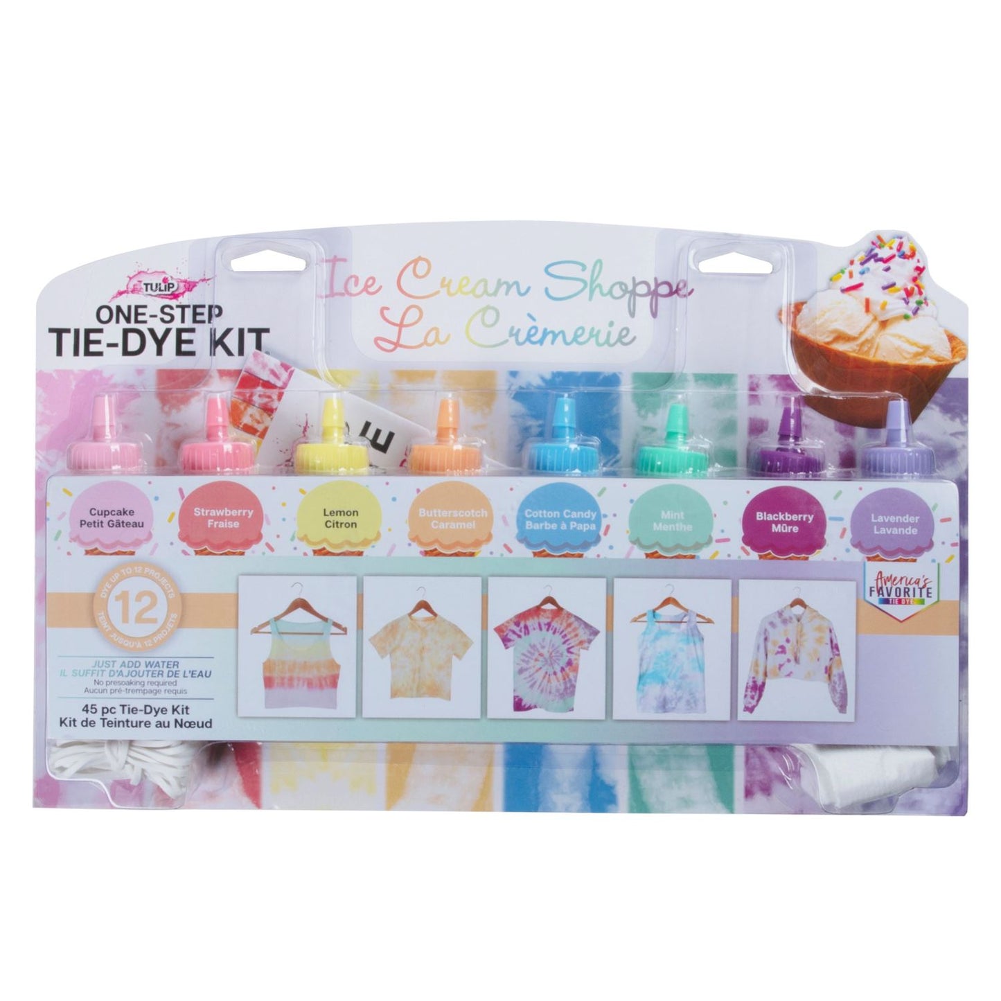 TULIP One Step Tie-Dye Kit 8 Ice Cream Colours