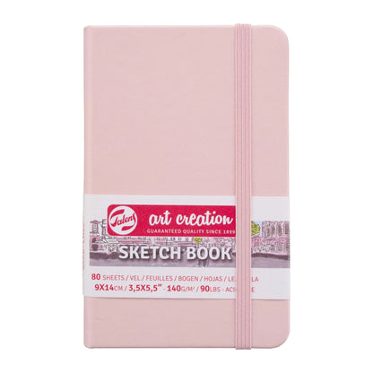 Talens Art Creation Hardback Sketchbook 140gsm 9x14cm Pastel Pink