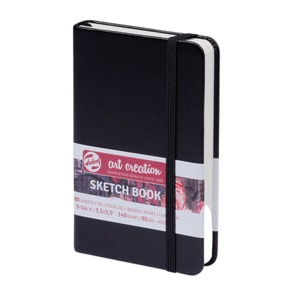 Talens Art Creation Hardback Sketchbook 140gsm 9x14cm BLACK