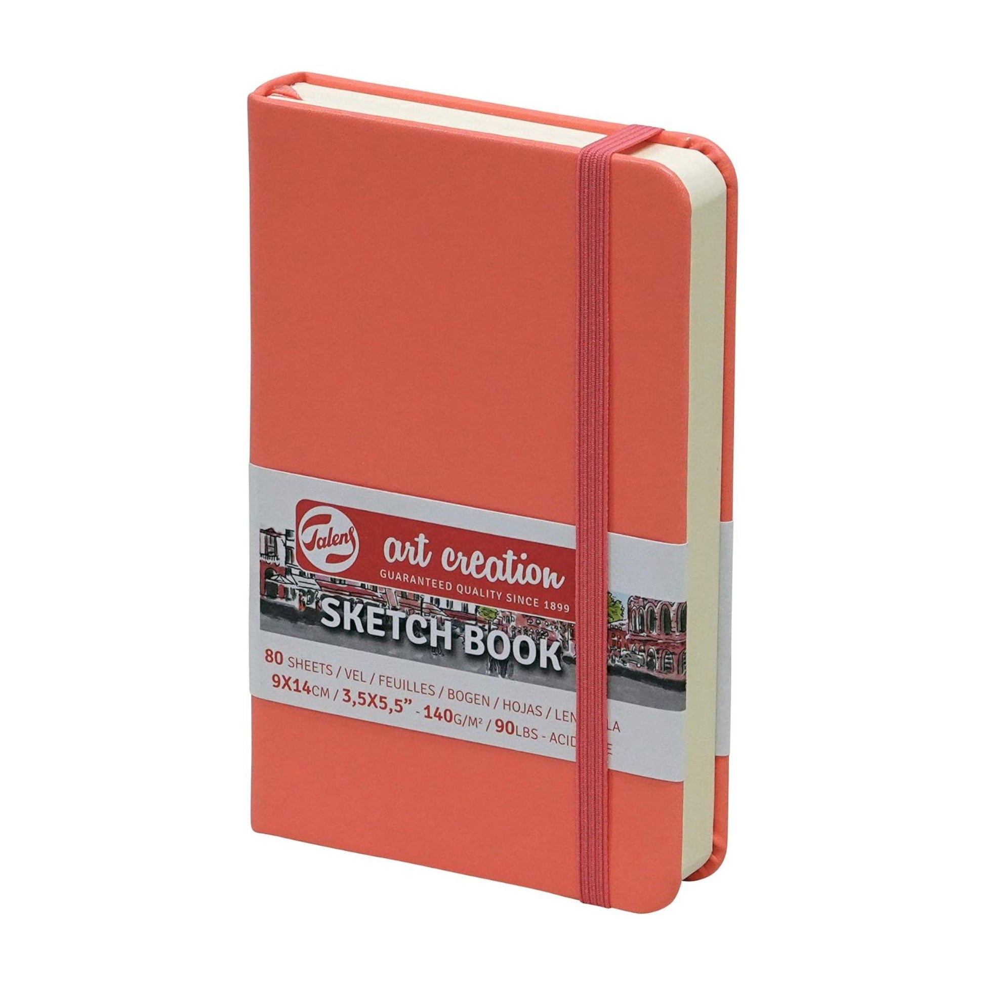 Talens Art Creation Hardback Sketchbook 140gsm 9x14cm Coral