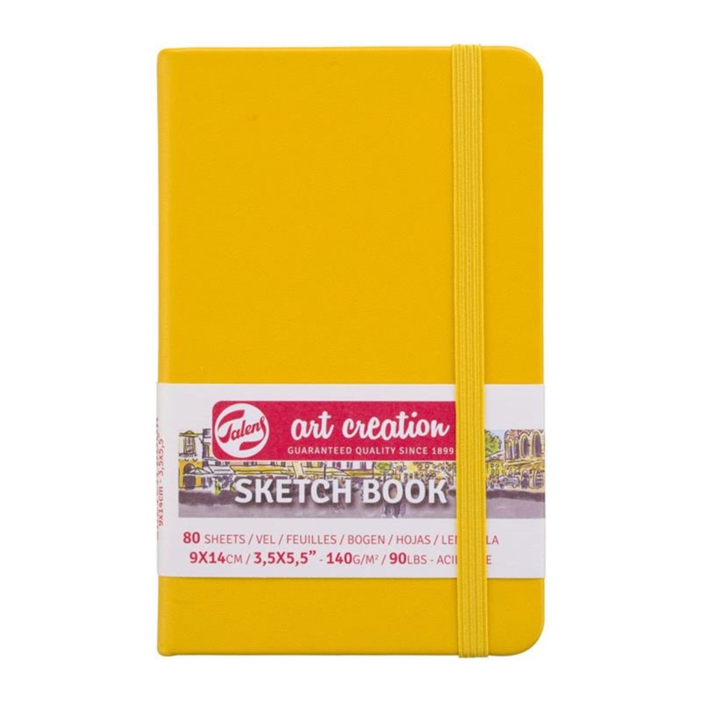 Talens Art Creation Hardback Sketchbook 140gsm 9x14cm Golden Yellow