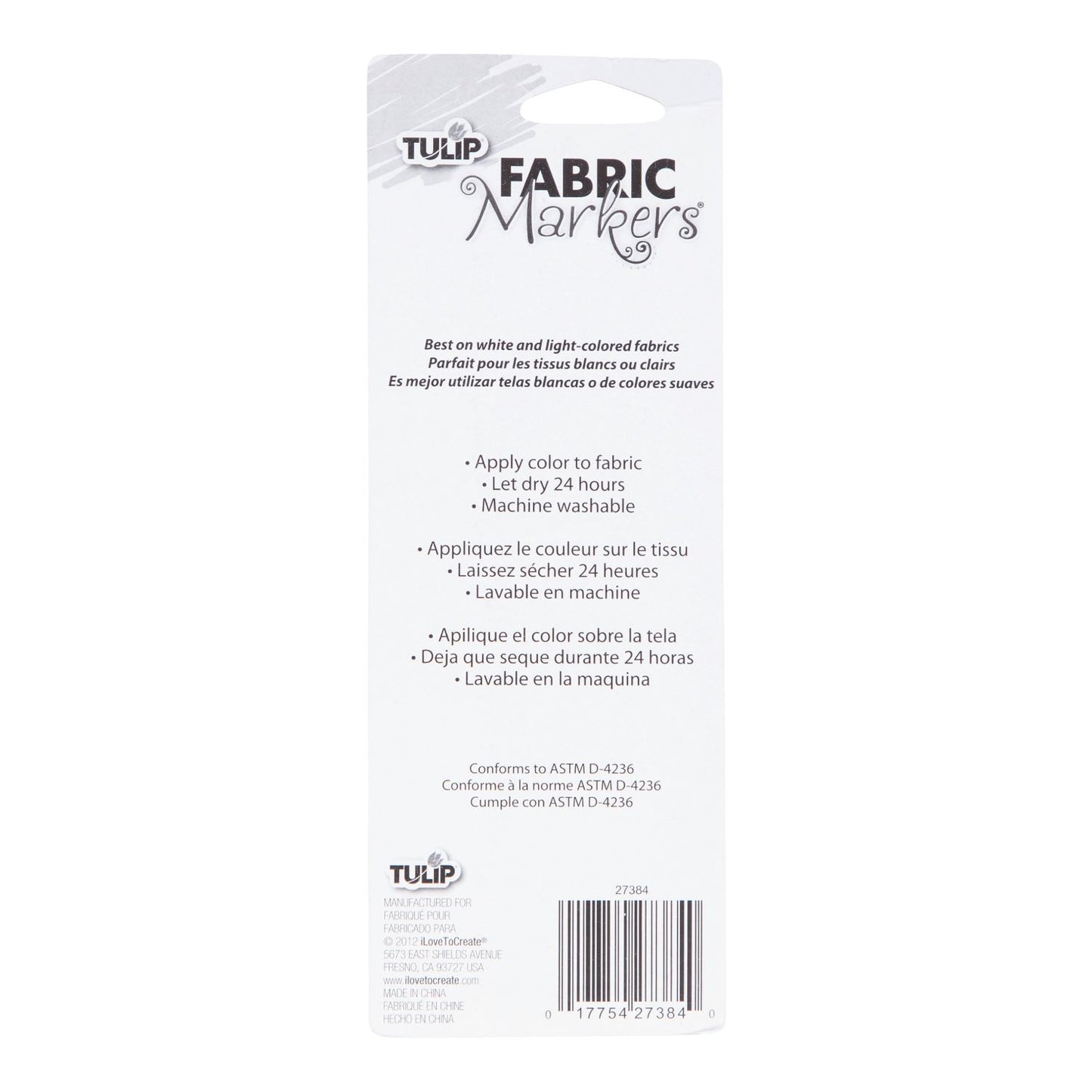 Tulip Fabric Marker Fat Black