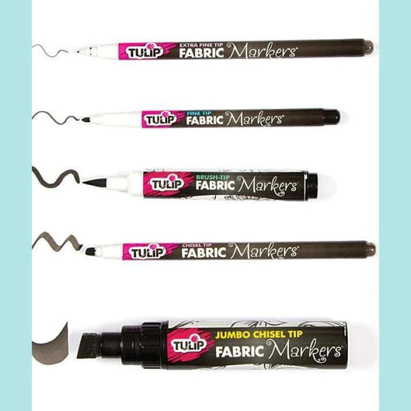 Tulip Fabric Markers 5pce Variety of Blacks