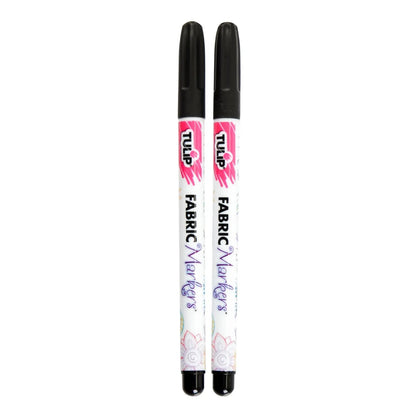 Tulip Fabric Markers Fine Tip Black 2 pk