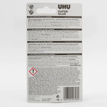 UHU Superglue Ultra Fast Gel 3ml