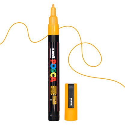 UNI POSCA 3M Fine BULLET 0.9 to 1.3mm Bright Yellow