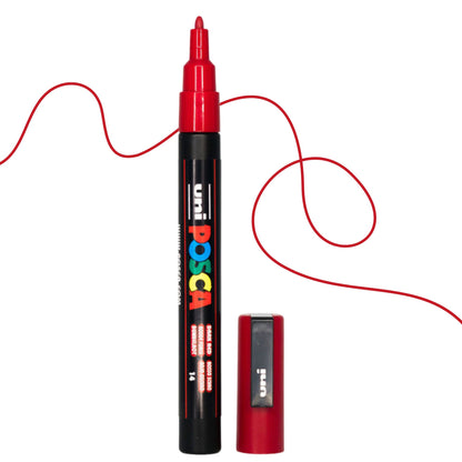 UNI POSCA 3M Fine BULLET 0.9 to 1.3mm DARK RED