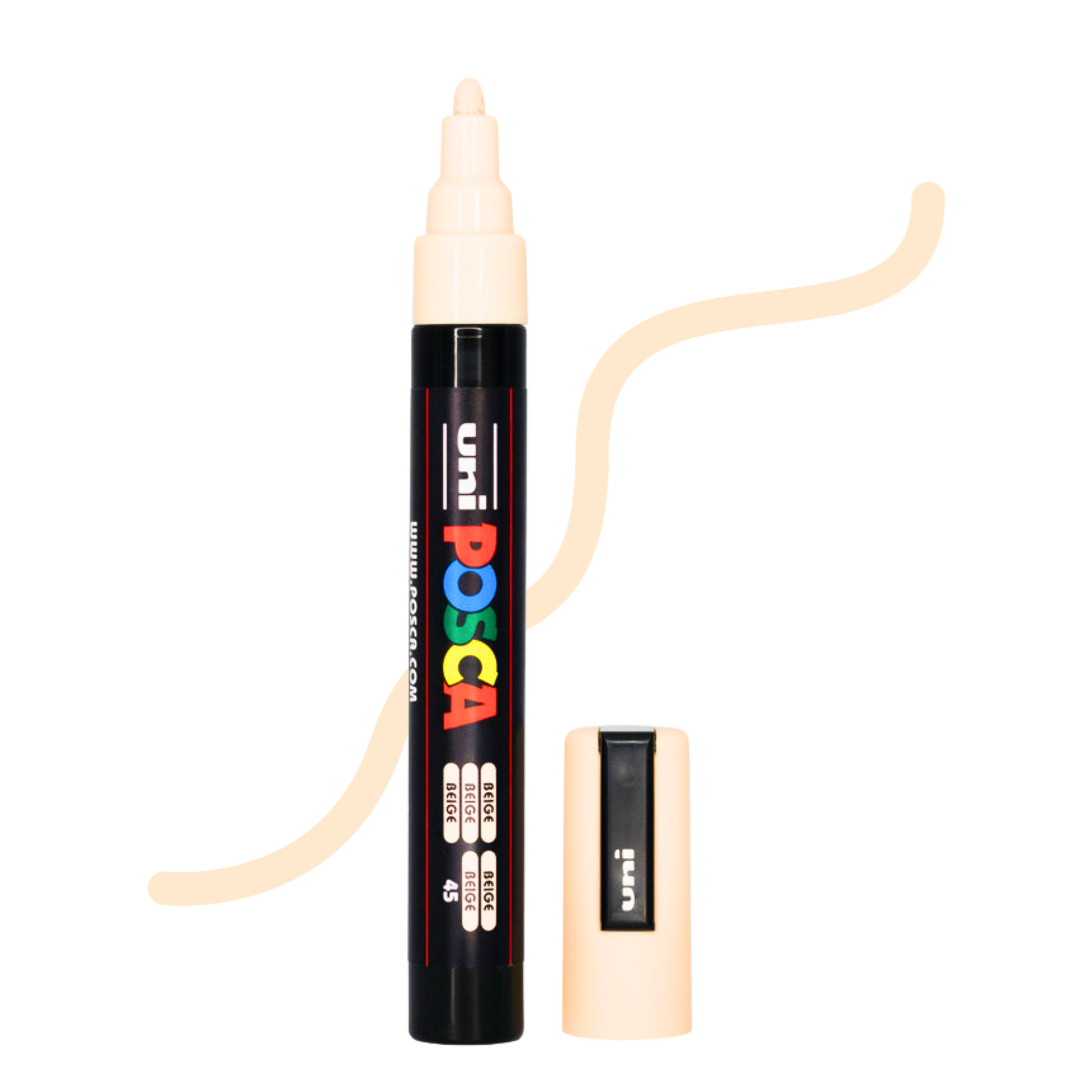 UNI POSCA 5M MEDIUM BULLET 1.8 to 2.5mm Beige