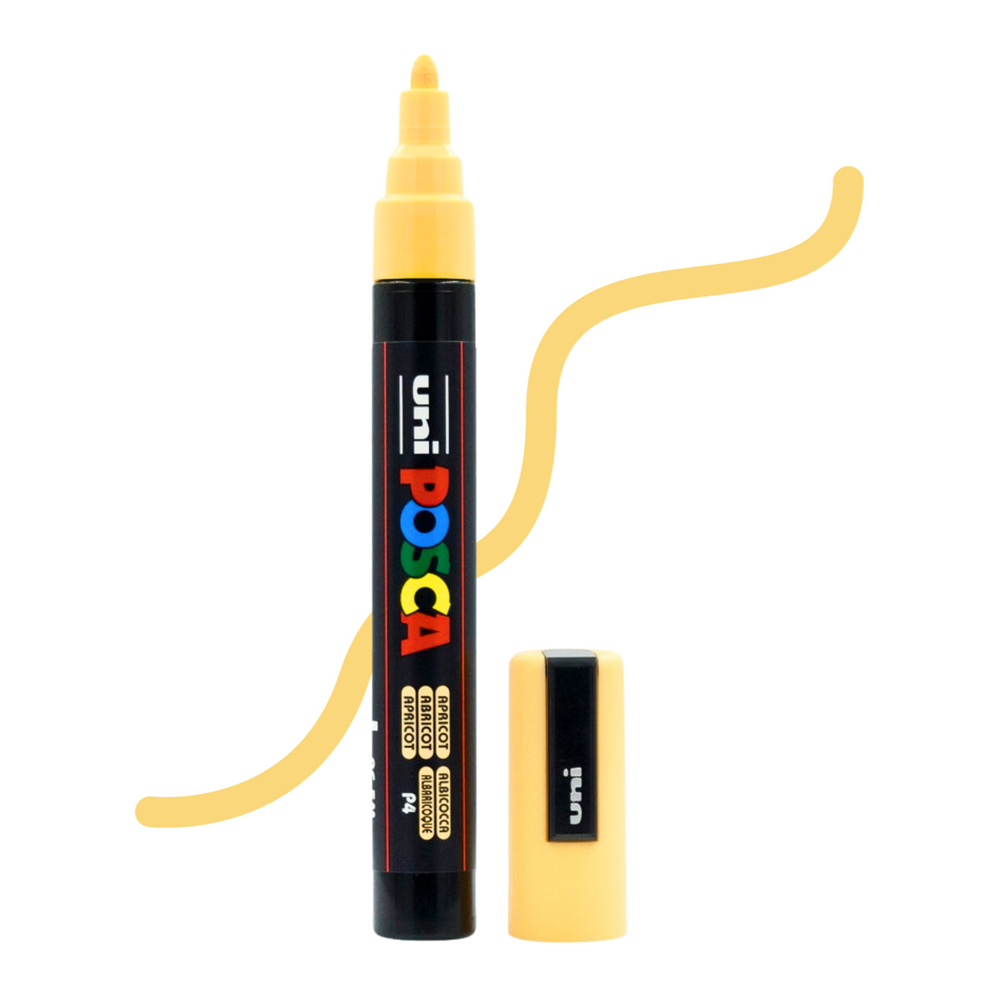 UNI POSCA 5M MEDIUM BULLET 1.8 to 2.5mm APRICOT