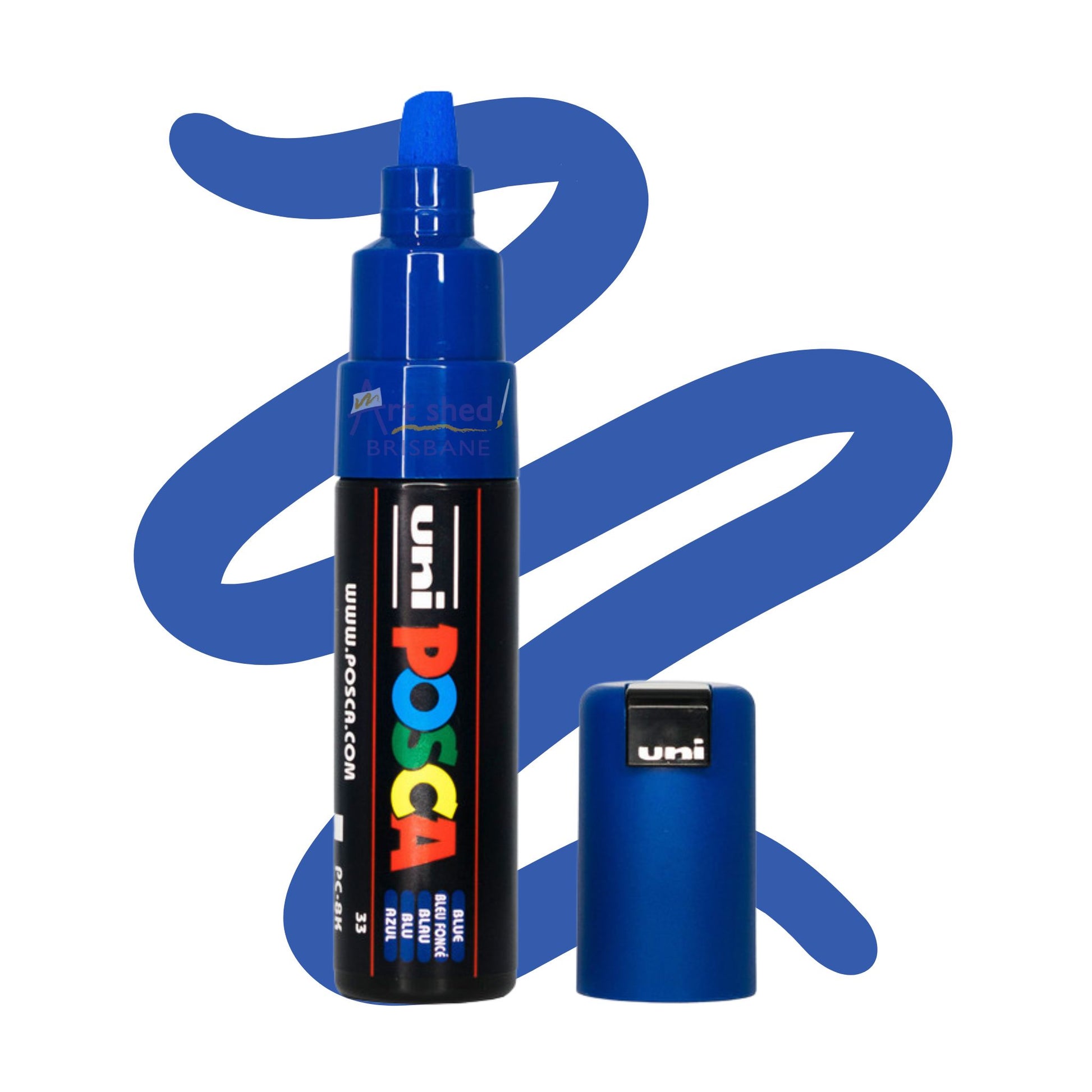 UNI POSCA 8K BOLD CHISEL 8.0mm BLUE