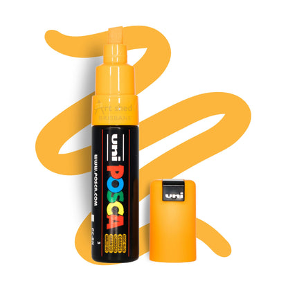 UNI POSCA 8K BOLD CHISEL 8.0mm Bright Yellow