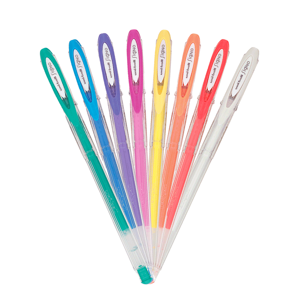 Uni-ball Angelic Gel Pen 0.7mm Set of 8 - Uni-ball