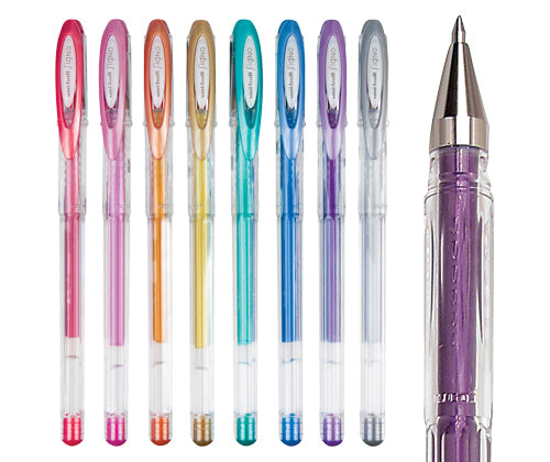 Uni-ball Noble Metallic Gel Pen 0.8mm Set of 8