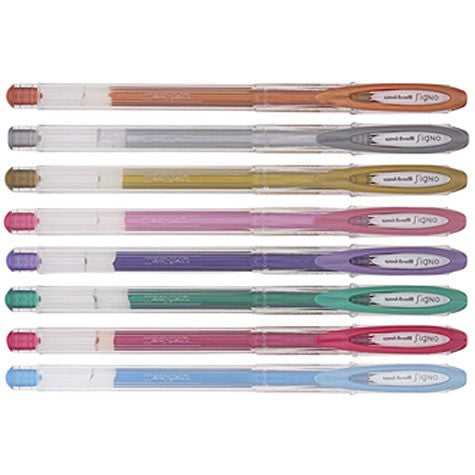 Uni-ball Noble Metallic Gel Pen 0.8mm Set of 8