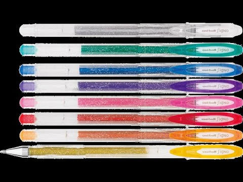 Uni-ball Signo Sparkling Gel Pen 1.0mm Set of 8 - Uni-ball