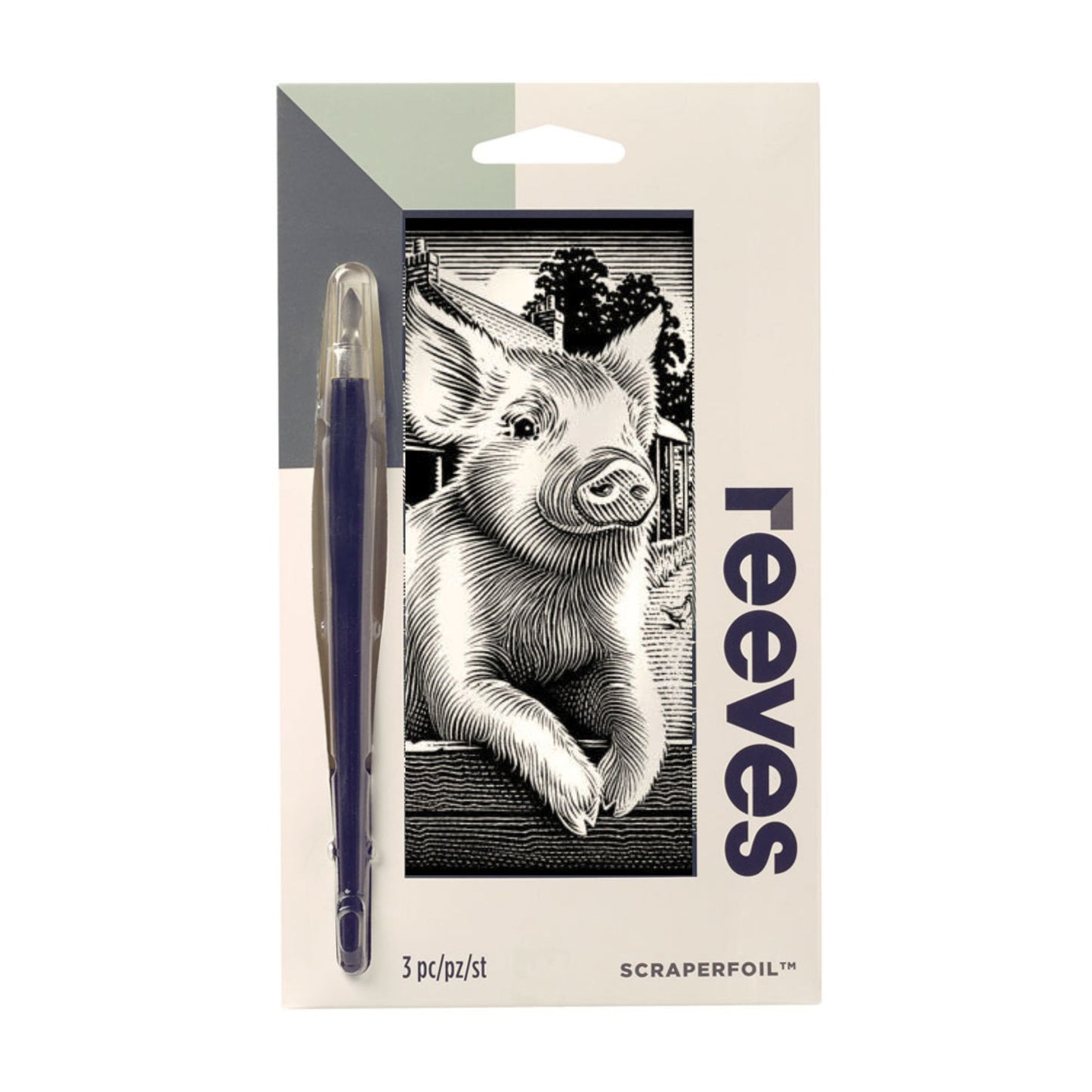 Reeves Mini Scraperfoil - Silver Piglet