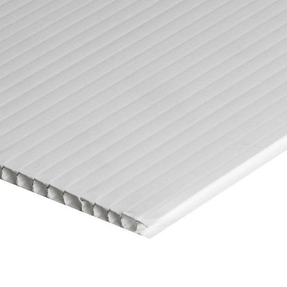 WHITE Corflute Corrugated Board 610 x 915 x 5mm