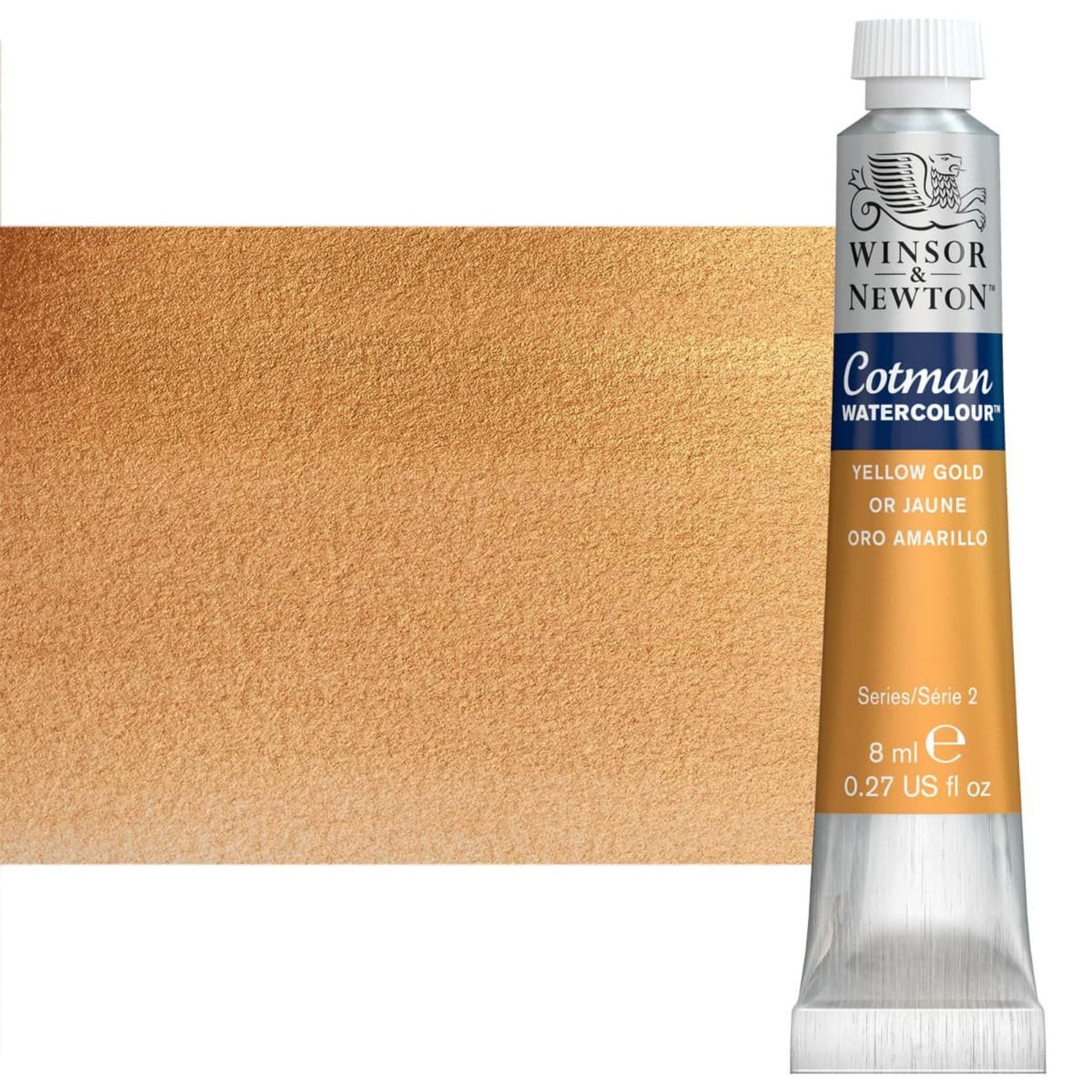 Winsor and Newton Cotman Watercolour Metallic 8ml Yellow Gold